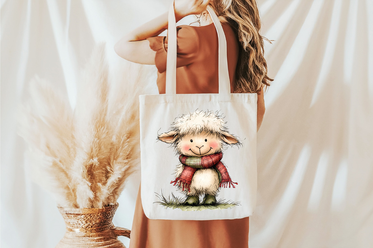 Whimsical Easter Lamb Clipart, an Illustration by designcity5 (Photo 5 of 5)