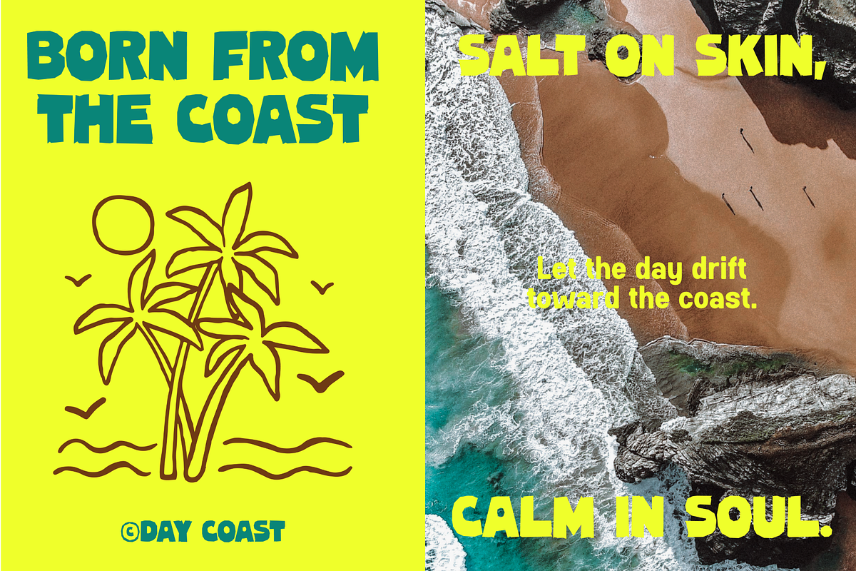 Day Coast - Display Grunge Font, a Font by Studio Moara (Photo 3 of 10)