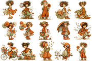 Whimsical Spring Girl Clipart, an Illustration by OK Design (Thumbnail 3 of 6)