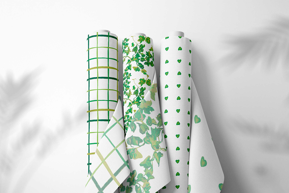 Ivy & Grape Seamless Patterns, a Pattern Graphic by Lucyinyourheart (Photo 5 of 10)