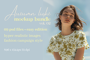 Autumn light mockup bundle - vol. 02