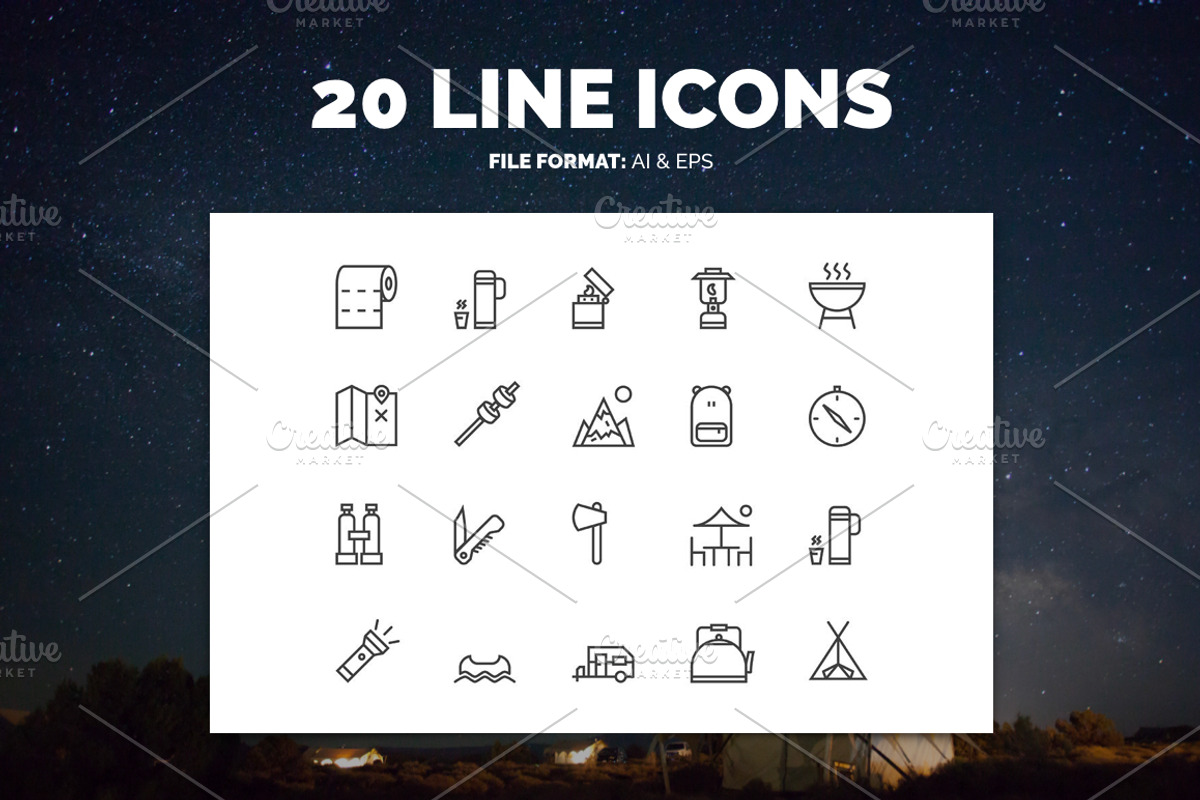 Premium »Outdoor« Icons, an Icon by IconUncle (Photo 2 of 2)
