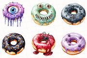 Spooky Halloween Donut Clipart, an Illustration by OK Design (Thumbnail 4 of 5)