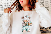 Whimsical birthday teddy bear clipar, an Illustration by SinaCreation (Thumbnail 8 of 11)