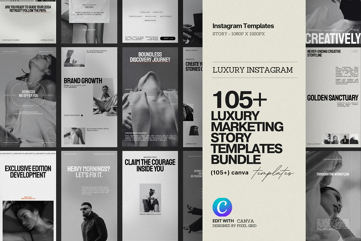 Instagram Marketing Story Bundle, a Social Media Template by Pixel Grid (Photo 1 of 8)