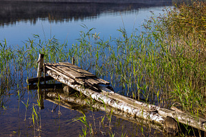 Old wooden pier on the lake, a Nature Photo by BOOCYS