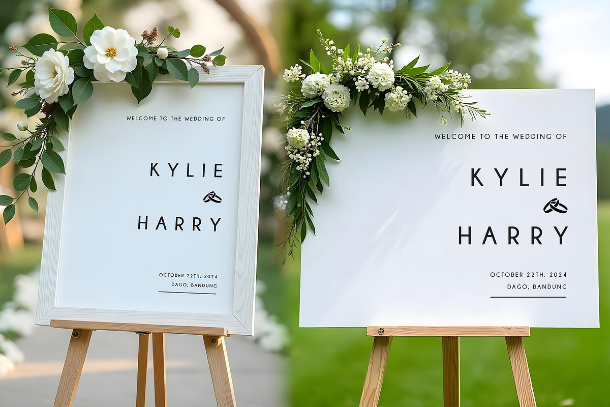 Simple Wedding Sign, a Stationery Template by Aarley Kaiven (Photo 1 of 4)