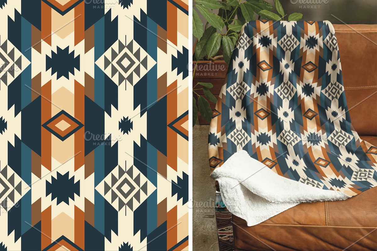 Colorful Beige Southwestern Pattern, a Pattern Graphic by PPEthnicDecorPattern (Photo 5 of 10)