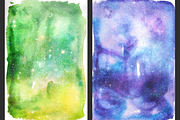 Galaxy Watercolor Ombre Backgrounds, a Texture Graphic by M. by mprintly (Thumbnail 6 of 6)