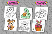 Little Cuddles Cute Coloring Book, an Illustration by one-touch (Thumbnail 2 of 4)