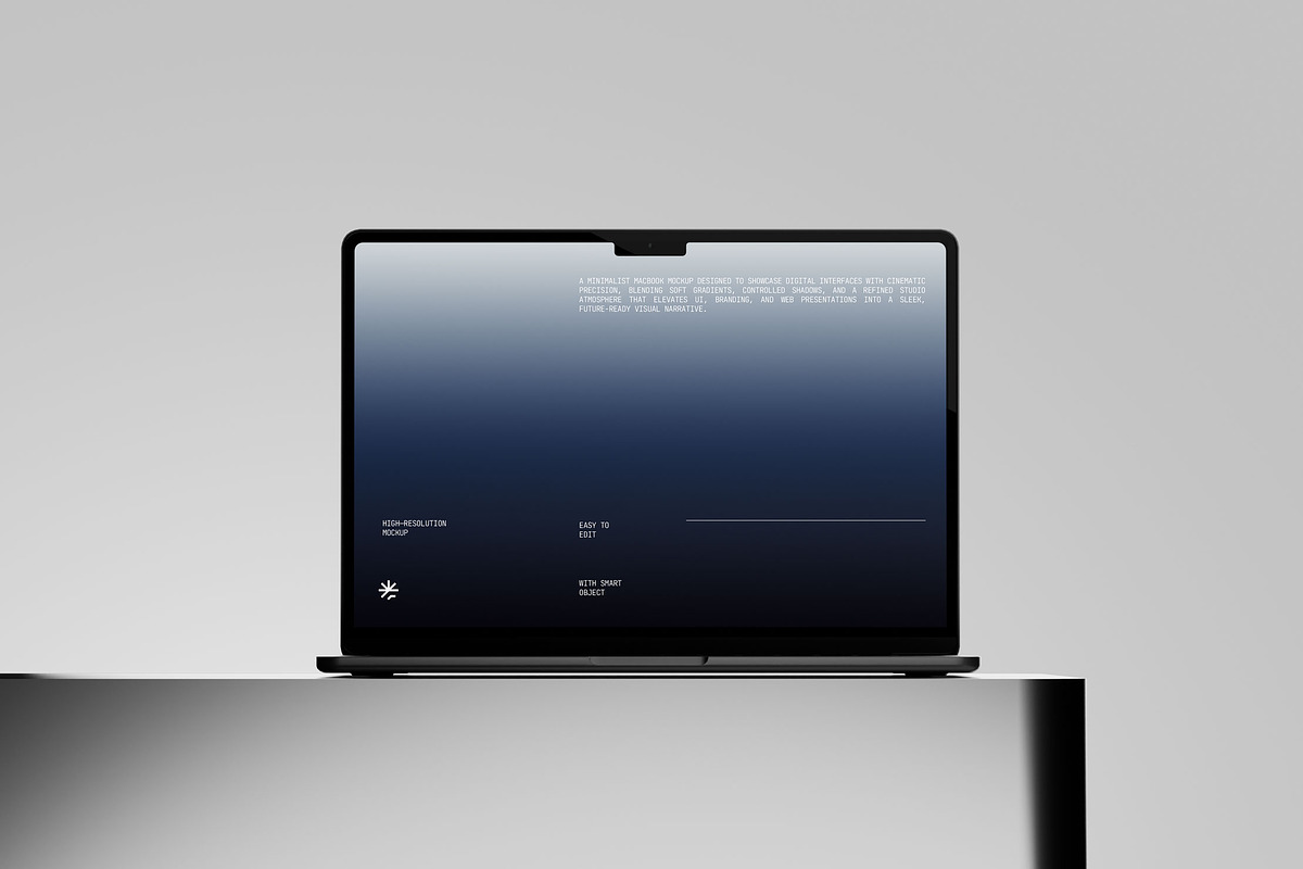 Minimalist Macbook Screen Mockup, a Mac Mockup by fakhroo (Photo 2 of 4)
