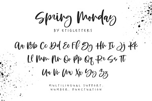 Spring Monday Handwritten Script