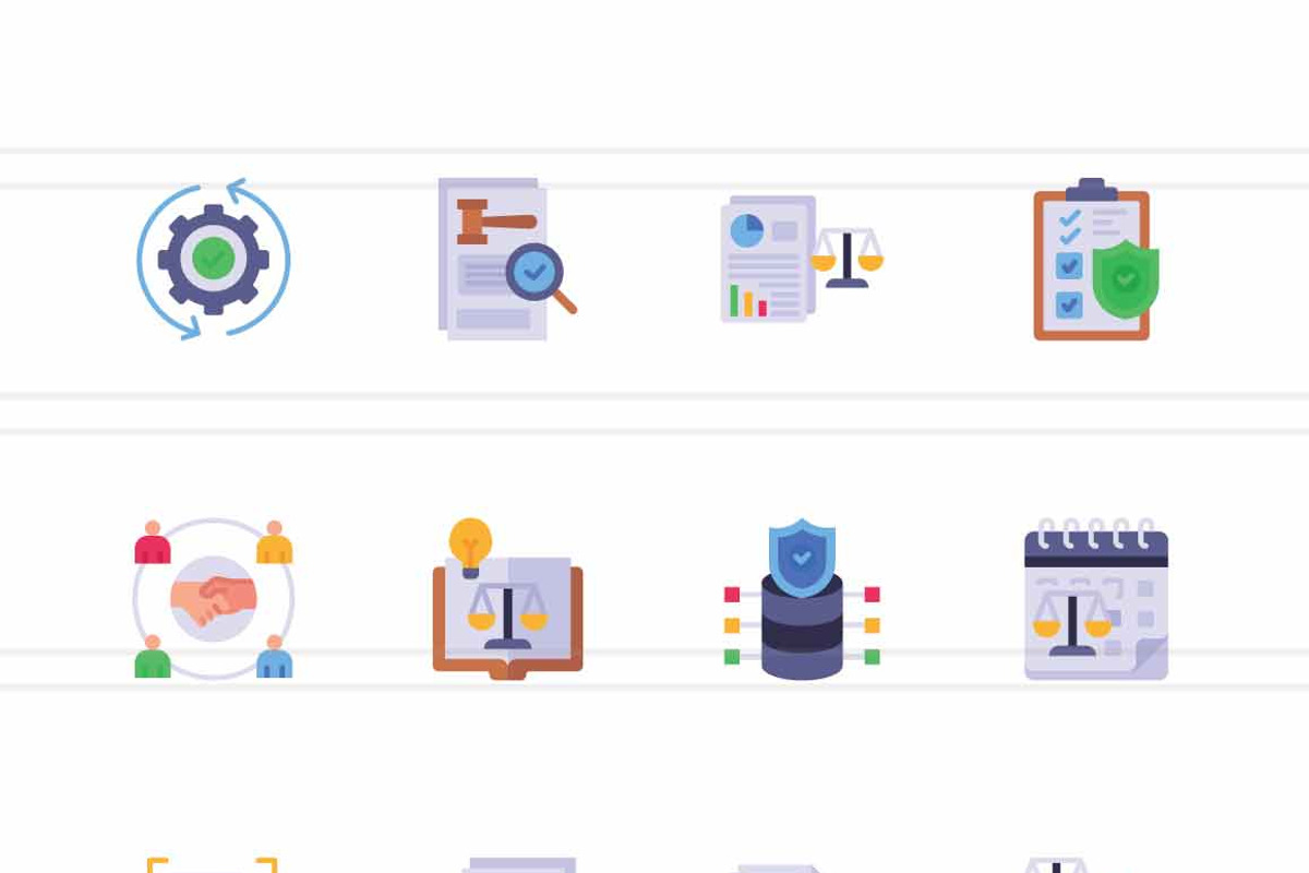 25 LegalTech & Compliance Icons., a Solid Icon by IconBunny (Photo 2 of 2)