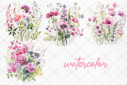 Spring Flowers clipart Wild Flowers, a Decorative Illustration by LeCoqDesign (Thumbnail 4 of 6)