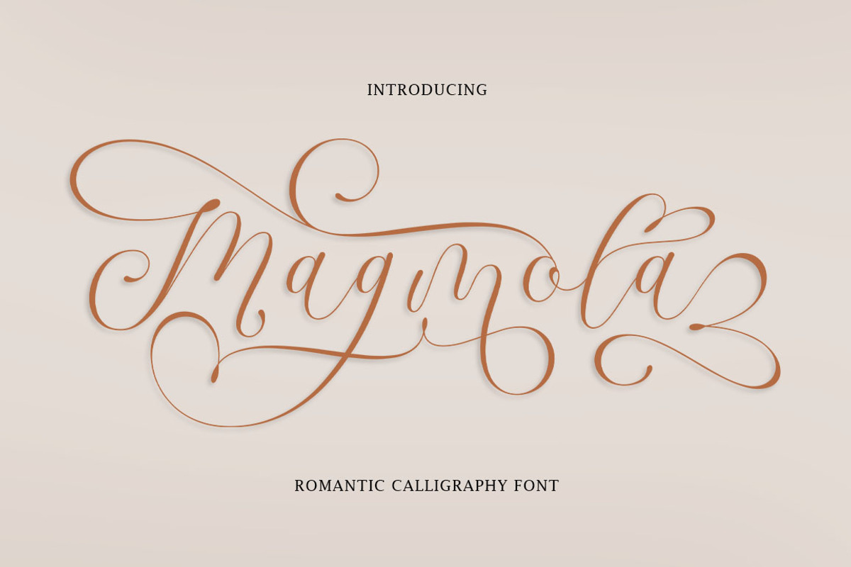 Magmola, a Script Font by Ws Studio (Photo 1 of 5)