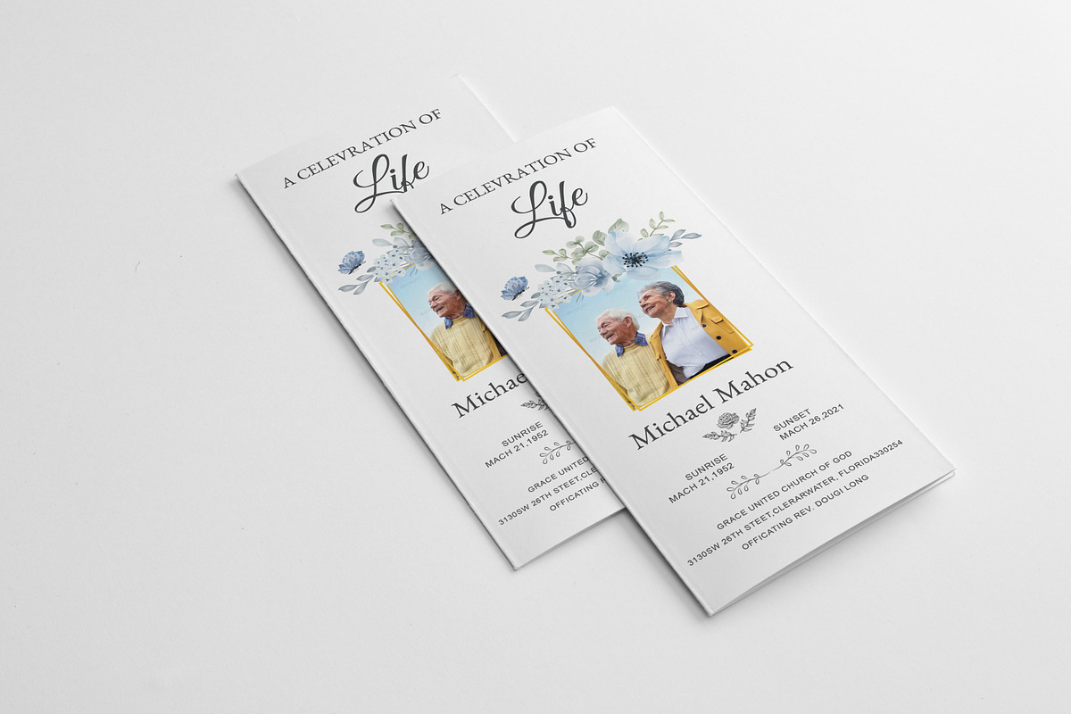 Funeral Program Template Trifold, a Brochure Template by Madhabi Studio (Photo 5 of 5)