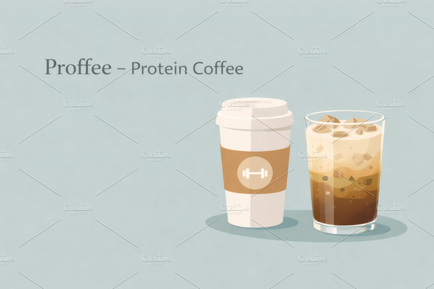 Proffee protein coffee with to-go cu, a Photo by Dvoevnore photos
