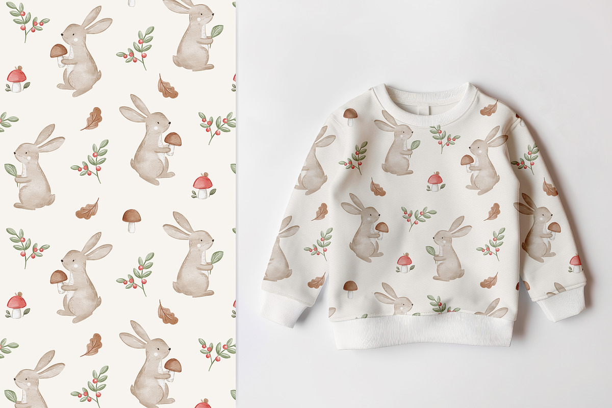 Pattern Little bunny, a Pattern Graphic by Olena Kuznietsova (Photo 1 of 3)