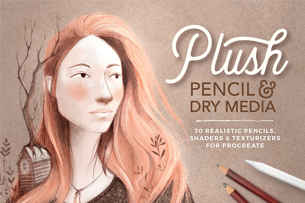 Pencil & Dry Media Procreate brushes, a Brush Add-On by Lisa Glanz (Photo 1 of 9)