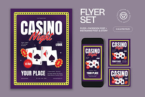 Casino Night Flyer, a Flyer Template by graphicook