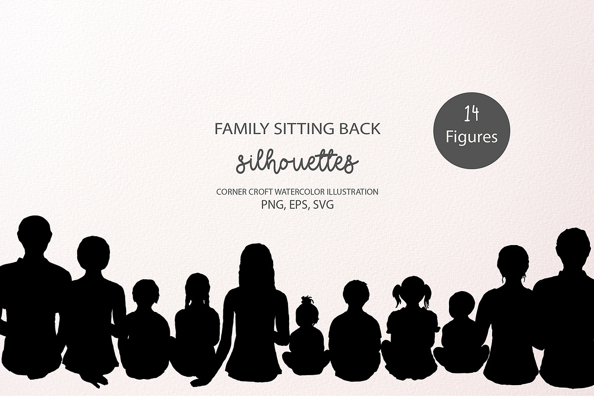 Family Sitting Back Silhouettes PNG,, a Person Illustration by Corner Croft (Photo 1 of 5)