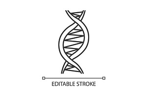 Left-handed DNA Helix Linear Icon