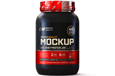 2 lbs Whey Protein Jar Mockup A1-Pro