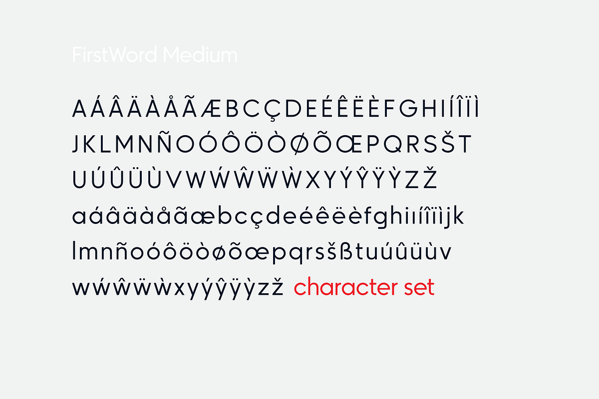 FirstWord typeface family, a Sans Serif Font by Andy Peat (Photo 3 of 4)
