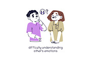 Kids with autism signs set, a Healthcare Illustration by PaperTrident (Thumbnail 4 of 9)