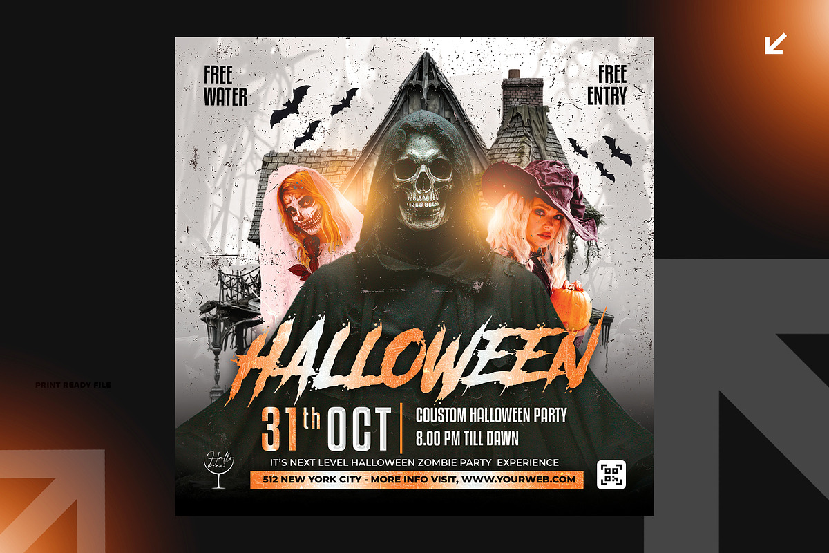06 Halloween Flyer Bundle, a Flyer Template by Shajib Shikder (Photo 5 of 7)