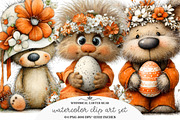 Whimsical Easter Bear Clipart, an Illustration by GatewayDesign (Thumbnail 1 of 3)