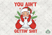 Vintage Santa You Ain't Gettin Shit, an Illustration by Craft Nest (Thumbnail 1 of 6)