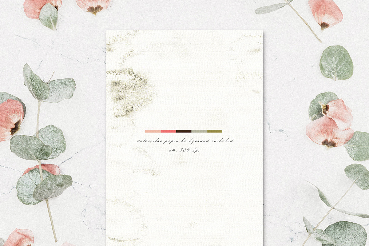 Autumn Rose Watercolor Set, a Decorative Illustration by Bibela (Photo 11 of 11)