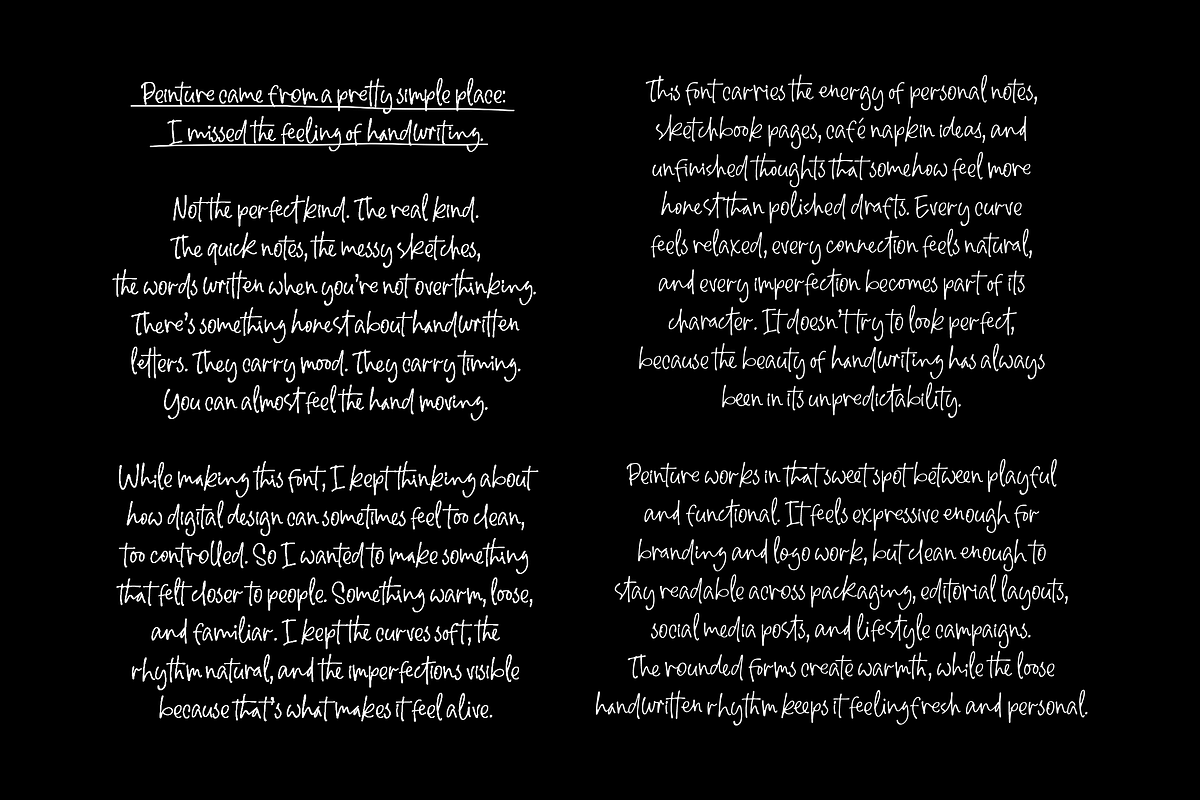 Peinture - Handwritten Script Font, a Script Font by Typeparties (Photo 9 of 9)