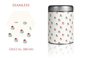 Watercolor Cactus Seamless Patterns, an Illustration by ColorfulNest (Thumbnail 2 of 7)