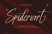 Spiderwort, a Script Font by Nathatype (Thumbnail 1 of 8)