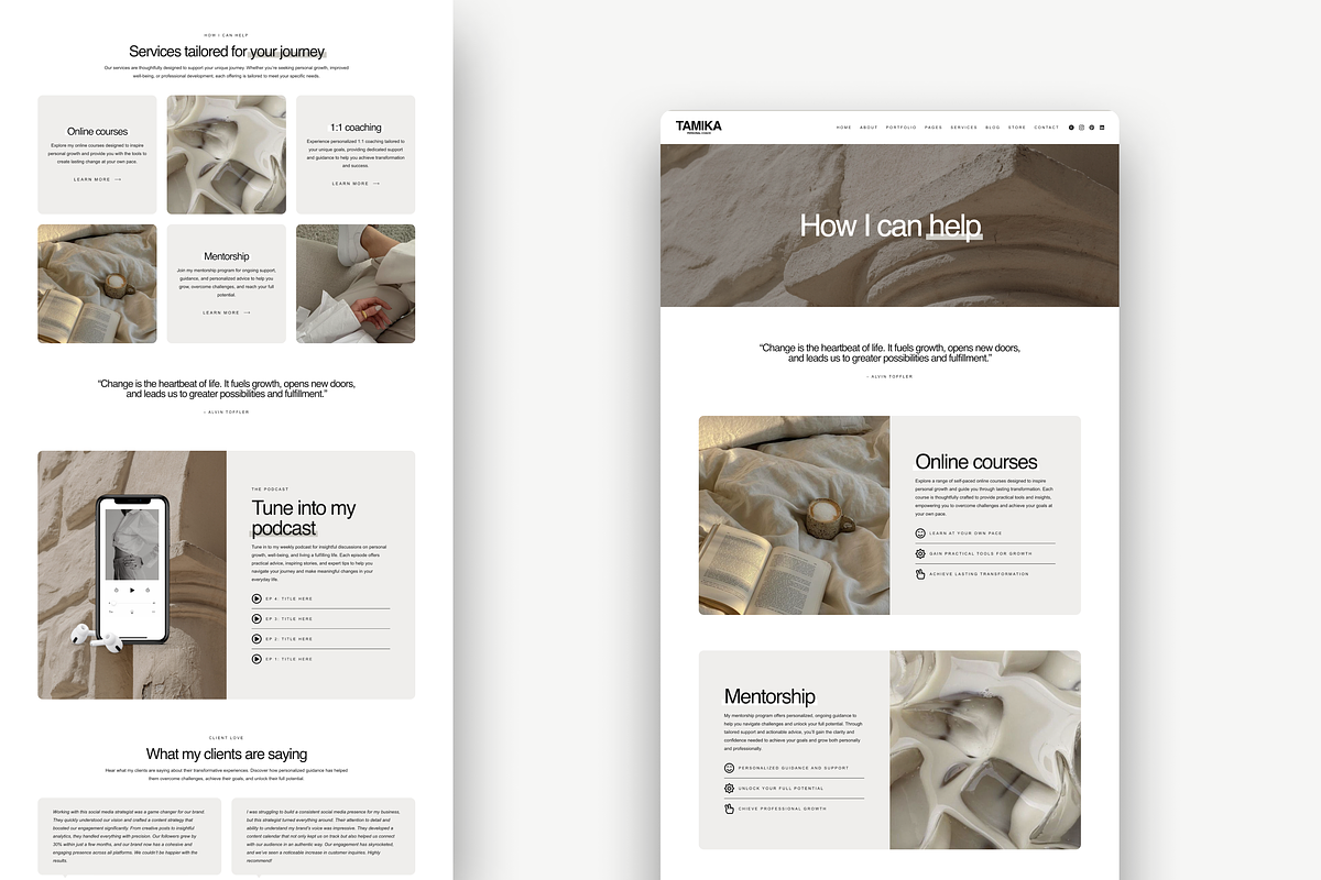 Tamika Wordpress Theme, a WordPress Template by Élanche Studio (Photo 3 of 5)