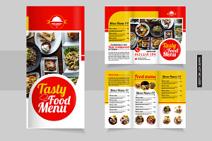 Restaurant Food Menu Trifold, a Brochure Template by Tanuart
