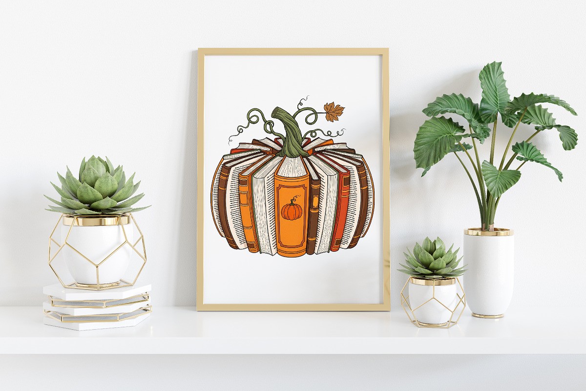Fall Book Pumpkin Halloween Teacher, an Illustration by Craft Nest (Photo 3 of 6)