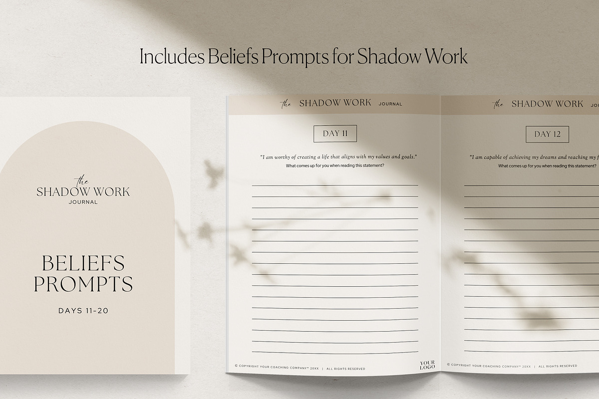 Shadow Work Journal Canva Template, a Presentation Template by HelloKarla (Photo 3 of 6)