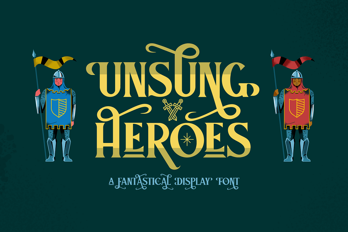 Unsung Heroes Display Font, a Font by Holt510 (Photo 1 of 12)