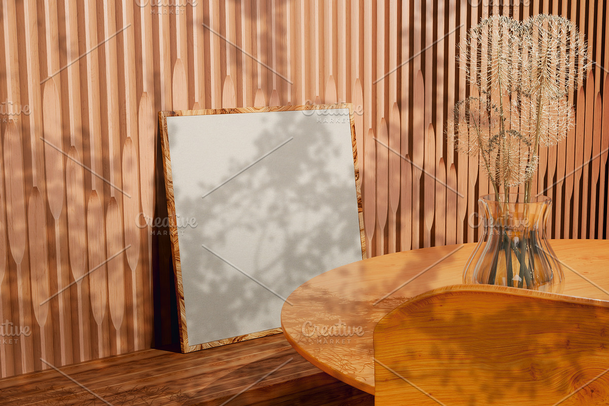 Square Frame Mockup in Cozy Studio, a Household Mockup by Mehedi Hasan (Photo 6 of 9)