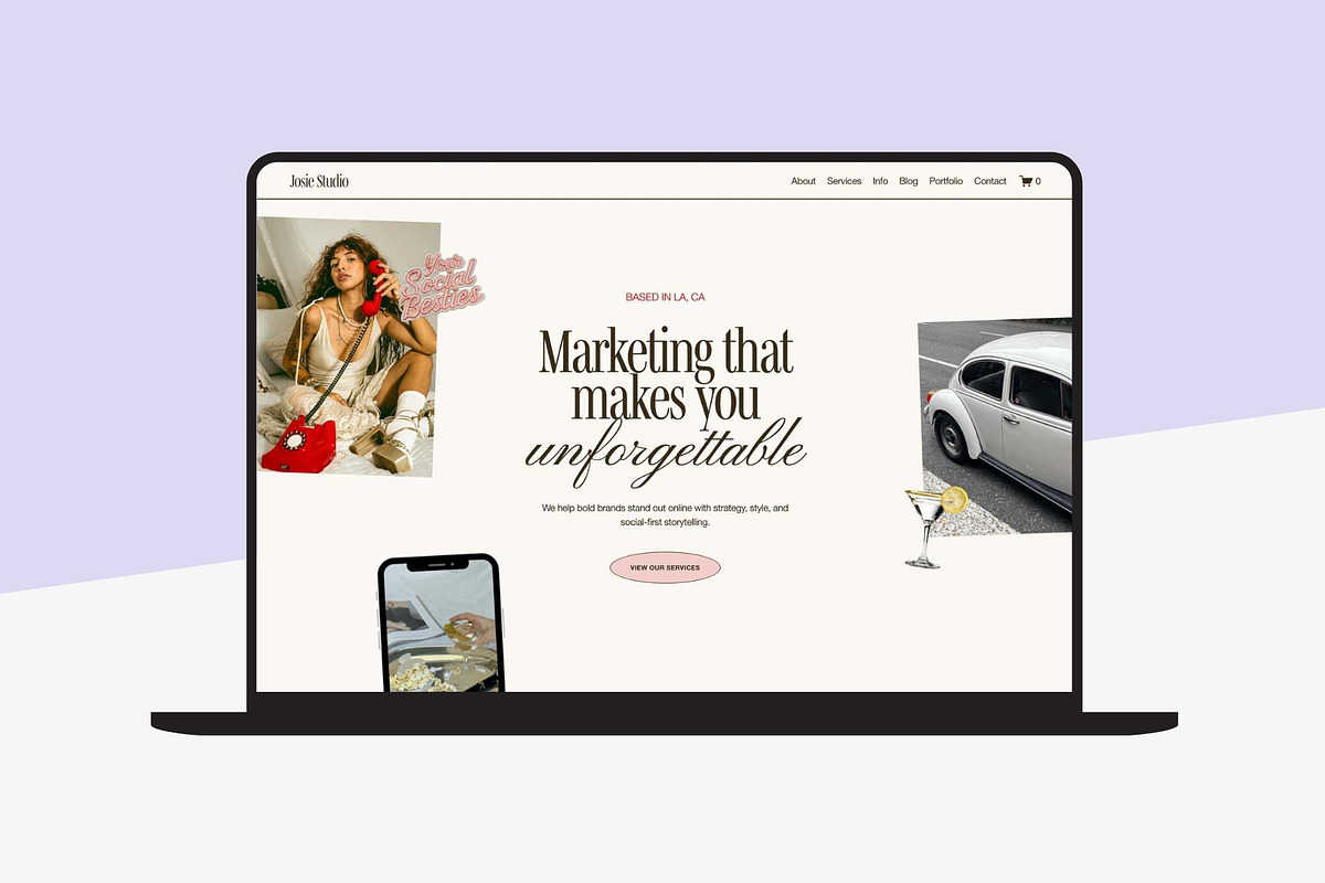 Squarespace 7.1 Template: Josie, a Squarespace Template by Big Cat Creative (Photo 1 of 4)