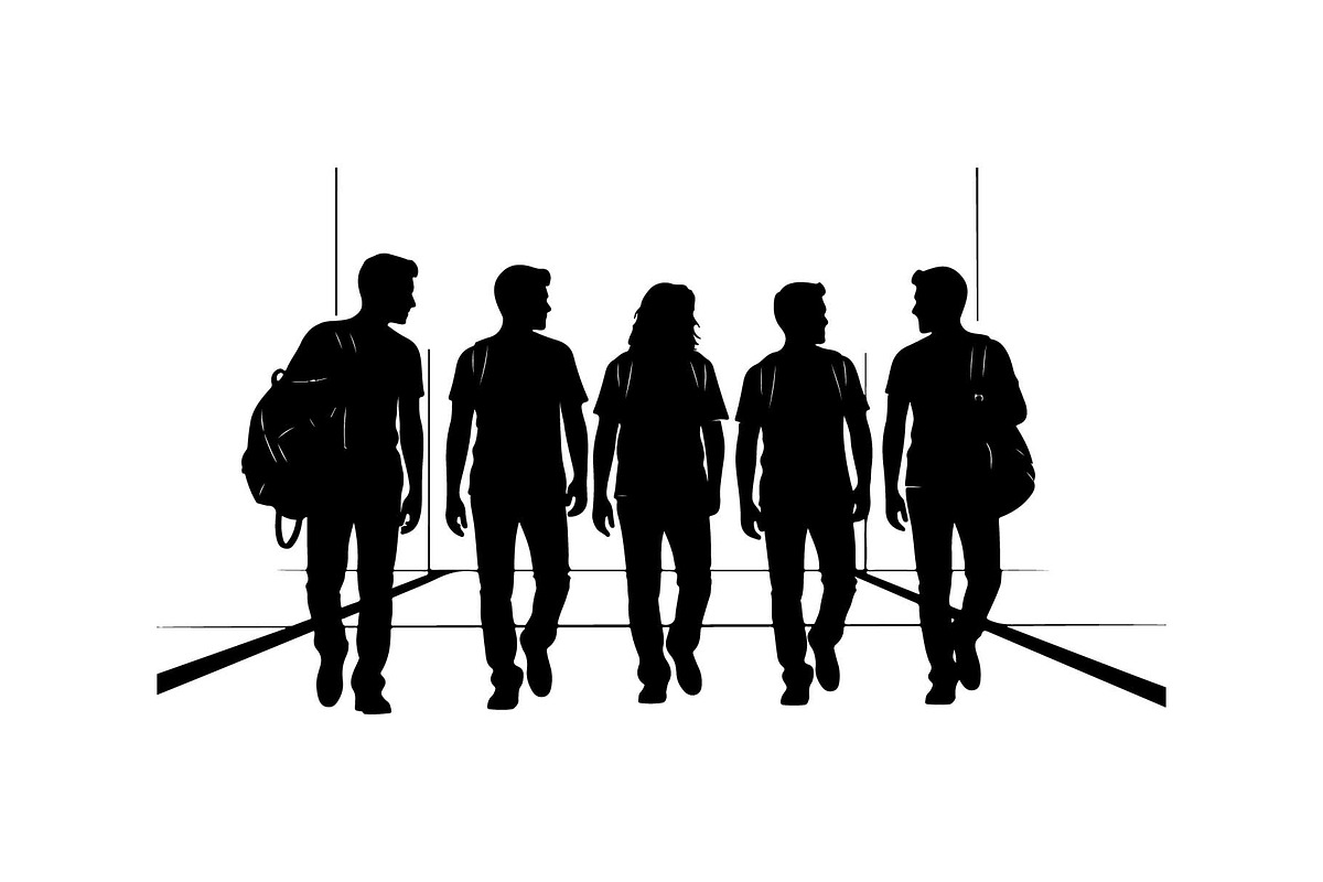 School Student Silhouette Icons, an Object Graphic by yasushie (Photo 4 of 7)