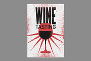 Wine grunge vector poster set., a Food Illustration by PoPaShop (Thumbnail 9 of 11)