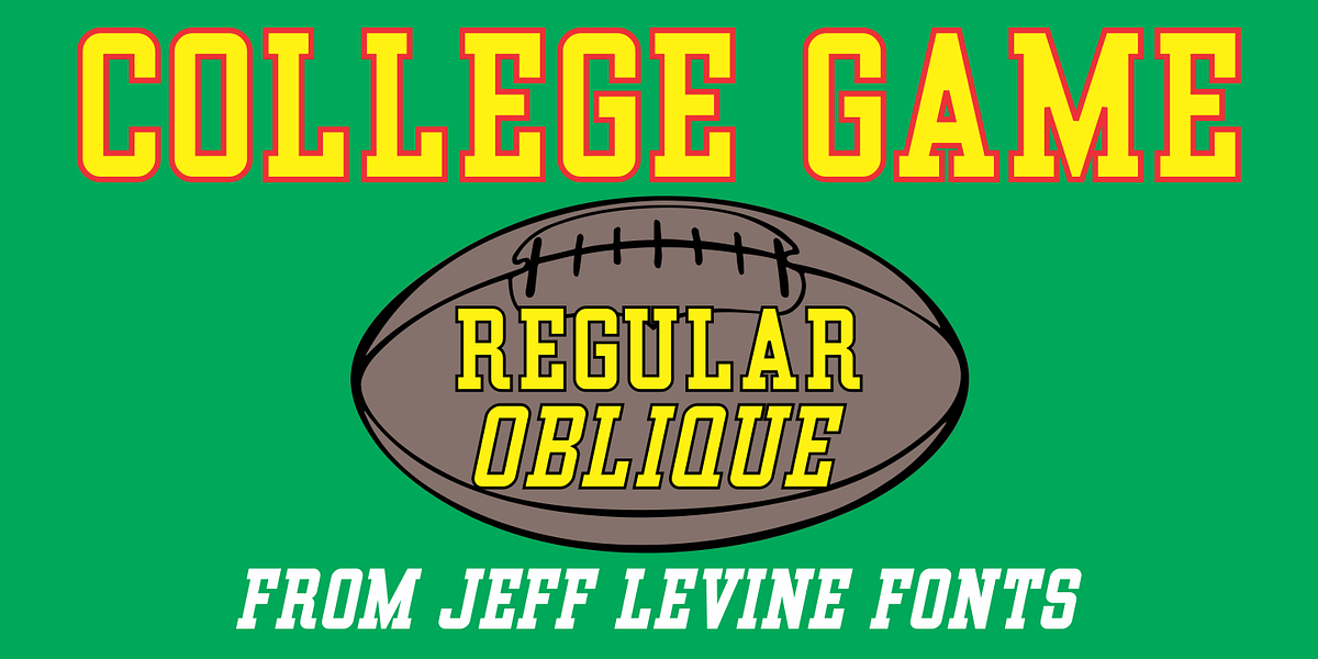 College Game JNL, a Slab Serif Font by Jeff Levine Fonts (Photo 1 of 5)