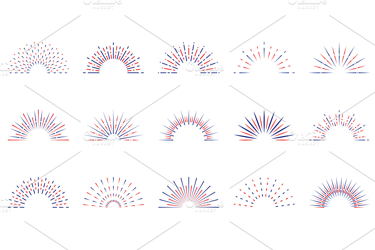 Sunburst And Sun Burst Radial, an Object Illustration by Gentle Studio
