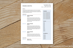 Blue Resume Template - MS Word