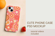 Cute Phone case mobile cover mockup, an iPhone Mockup by jenartstudio (Thumbnail 3 of 3)