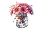 Valentine Flowers in Jar Clipart, an Illustration by Designworld (Thumbnail 5 of 5)